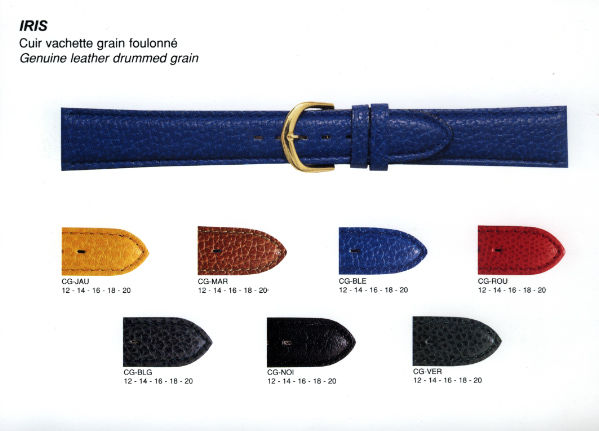 bracelet montre cuir grain foulonné