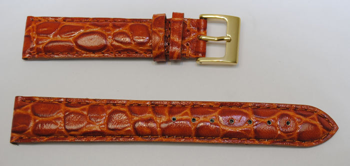 Bracelet montre cuir vachette v ritable bomb grain crocodile