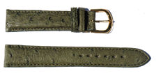 bracelet-montre-bom-autruche-veritable-vert-olive18-Bracelet montre autruche bombé  :: + infos - Devis 